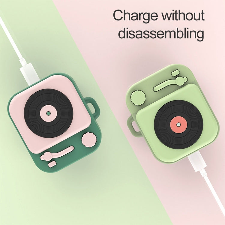 Wireless Earphones Shockproof Phonograph Silicone Protective Case for Apple AirPods 1 / 2
