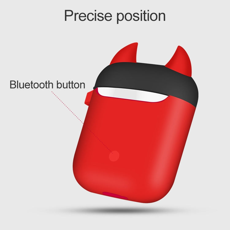 Wireless Earphones Shockproof Horn Shape Silicone Protective Case for Apple AirPods 1 / 2
