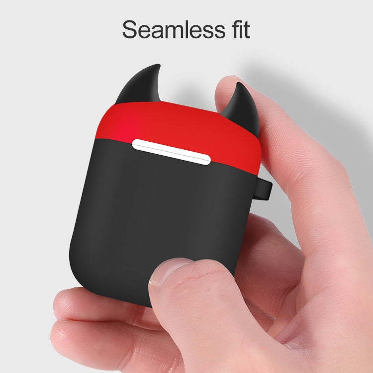 Wireless Earphones Shockproof Horn Shape Silicone Protective Case for Apple AirPods 1 / 2