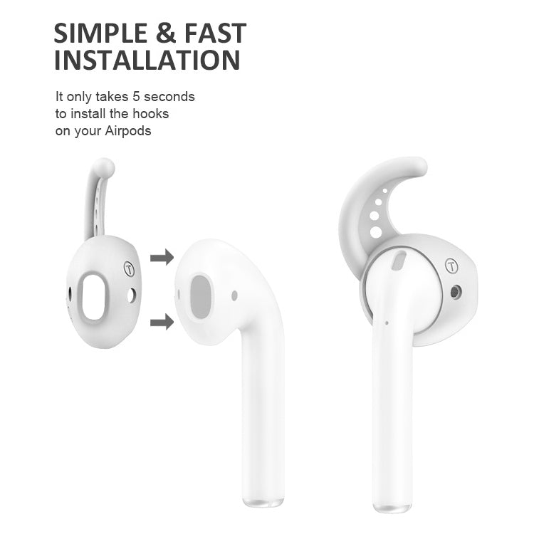 Wireless Earphones Shockproof Silicone Earplug Protective Case for Apple AirPods 1 / 2(White)