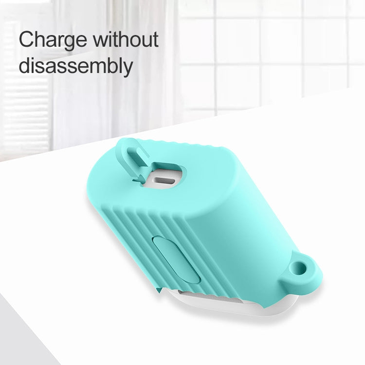 Wireless Earphones Shockproof Draw-bar Frame Silicone Protective Case for Apple AirPods 1 / 2