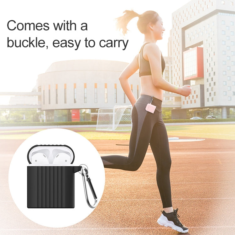 Wireless Earphones Shockproof Draw-bar Frame Silicone Protective Case for Apple AirPods 1 / 2