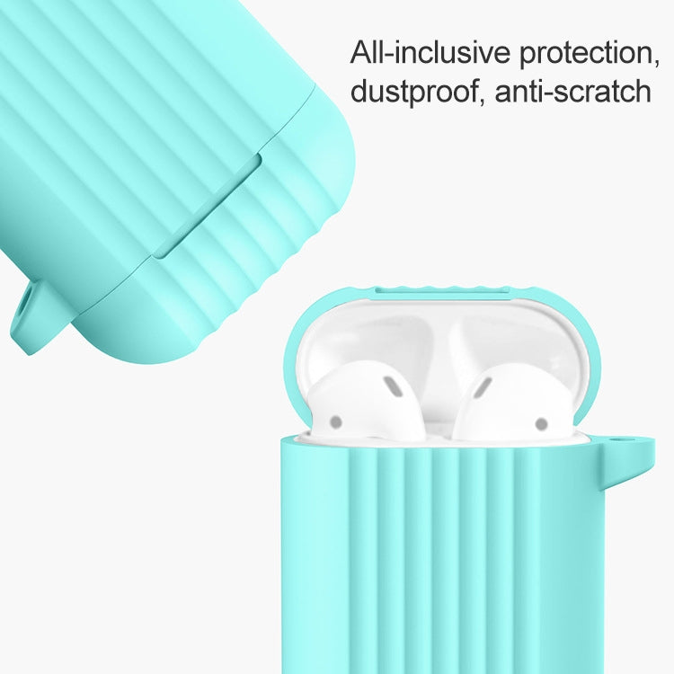 Wireless Earphones Shockproof Draw-bar Frame Silicone Protective Case for Apple AirPods 1 / 2