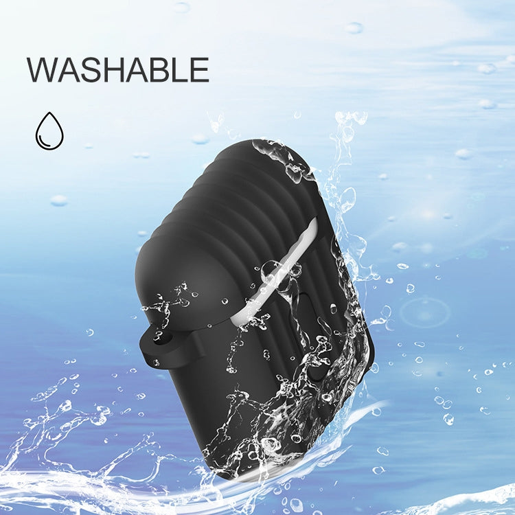 Wireless Earphones Shockproof Draw-bar Frame Silicone Protective Case for Apple AirPods 1 / 2