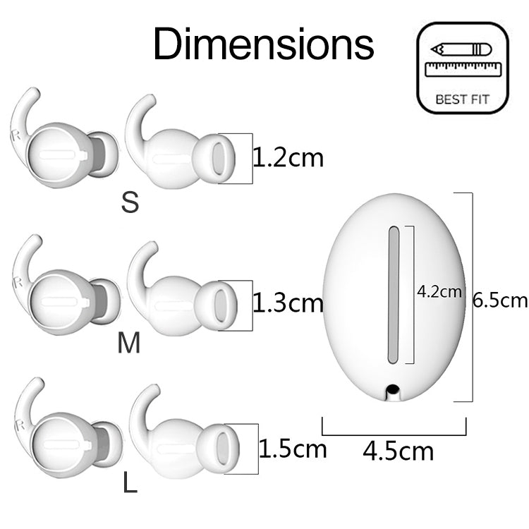 3 Pairs Wireless Earphones Denoise Silicone Earplug Protective Case for Apple AirPods 1 / 2