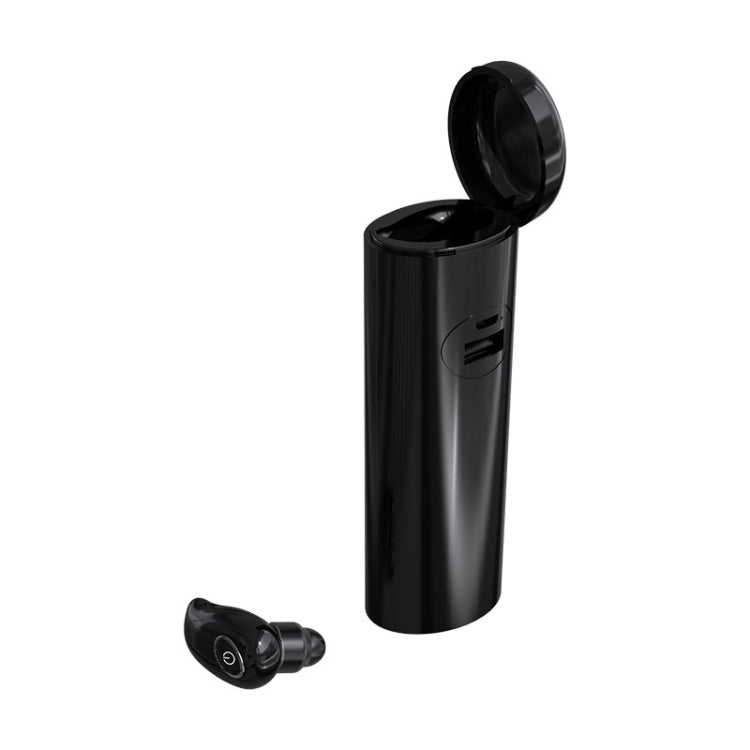 V21 Mini Single Ear Stereo Bluetooth V5.0 Wireless Earphones with Charging Box