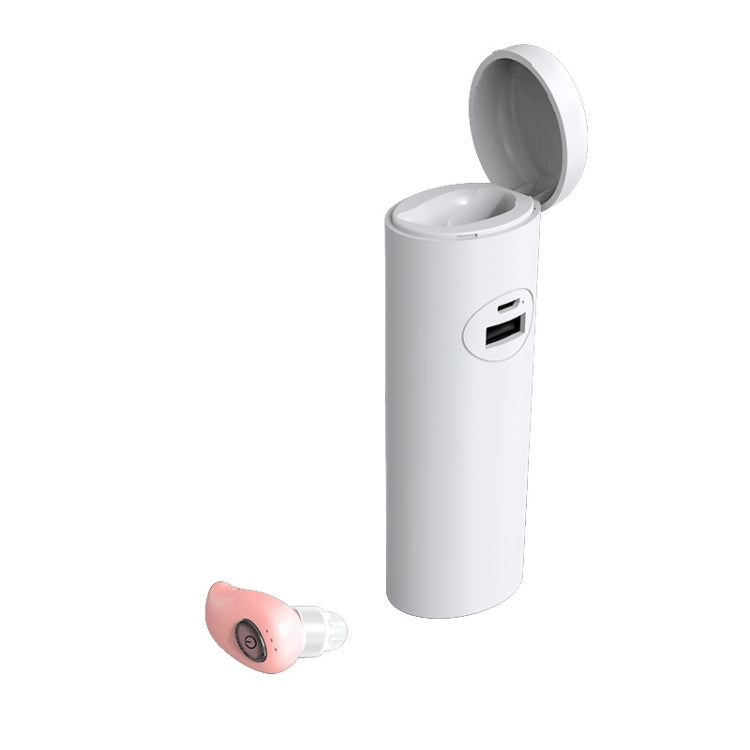 V21 Mini Single Ear Stereo Bluetooth V5.0 Wireless Earphones with Charging Box