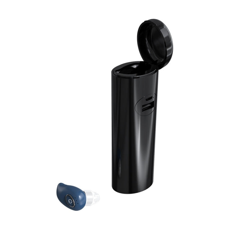 V21 Mini Single Ear Stereo Bluetooth V5.0 Wireless Earphones with Charging Box