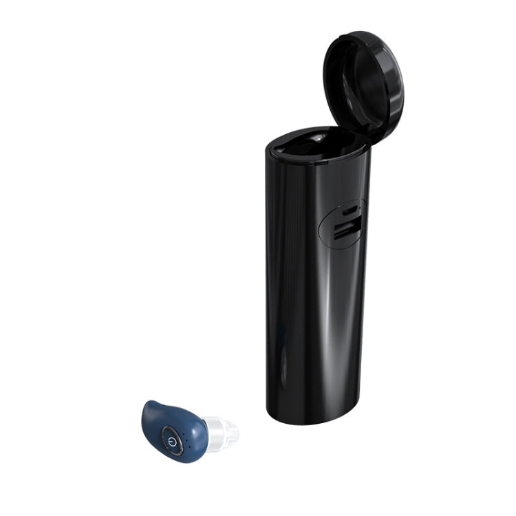V21 Mini Single Ear Stereo Bluetooth V5.0 Wireless Earphones with Charging Box