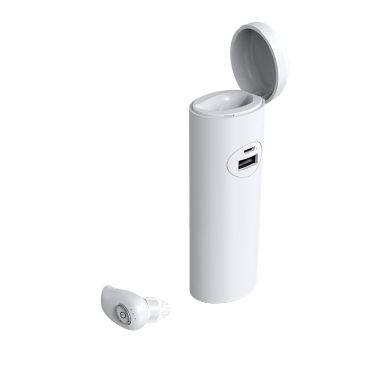 V21 Mini Single Ear Stereo Bluetooth V5.0 Wireless Earphones with Charging Box