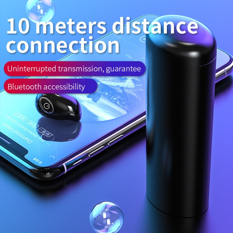 V21 Mini Single Ear Stereo Bluetooth V5.0 Wireless Earphones with Charging Box