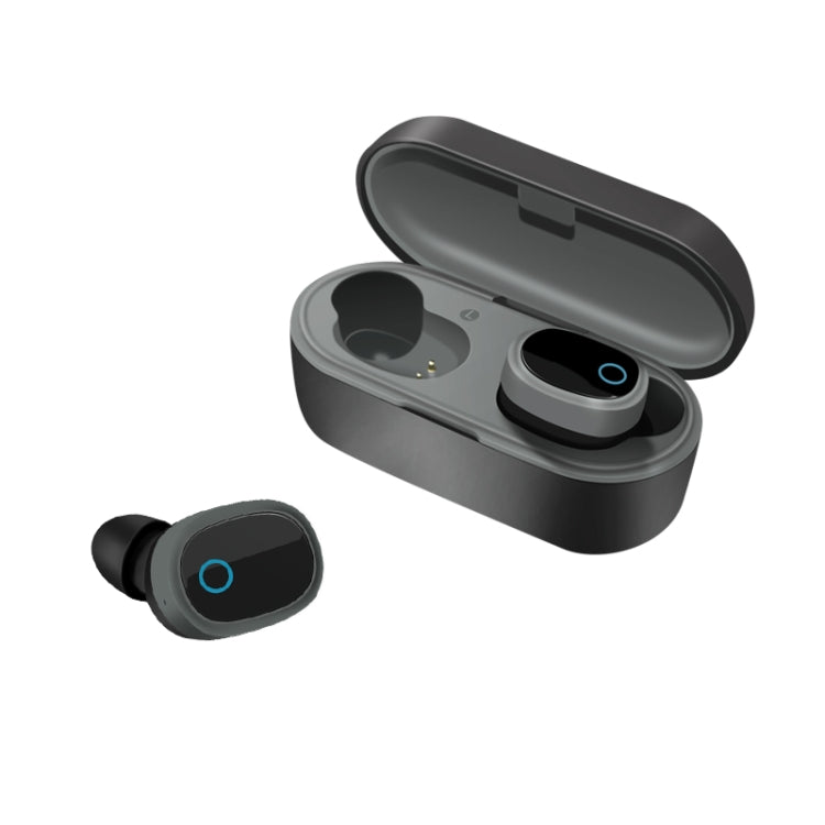 TWS-1003 Bluetooth 5.0 Semi-in-ear Design Wireless Bluetooth Earphone(Black)