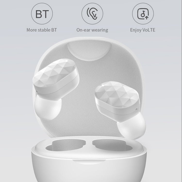 HAMTOD V200 TWS Touch Stereo Wireless Bluetooth Earphone with Charging Box, Support HD Call & Battery Display & Siri