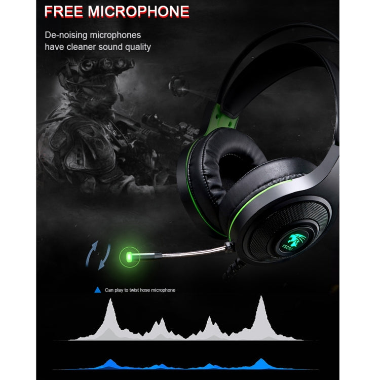 HAMTOD V5000 Dual 3.5mm + USB Interface Wired Gaming Headset, Cable Length: 2.1m(Black)