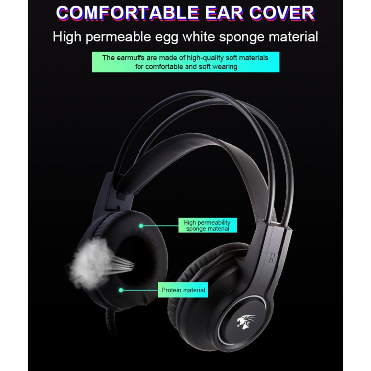 HAMTOD V9000 Dual 3.5mm + USB Interface Wired Gaming Headset, Cable Length: 2.1m