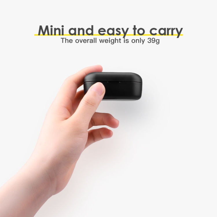 KUULAA KL-YP01 Bluetooth Earphone TWS Wireless Headset Bluetooth 5.0 Handsfree Sport Earphones with Charging Box(Black)