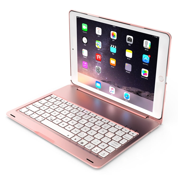 F102 For iPad 10.2 inch Wireless Bluetooth Keyboard Leather Tablet Case with Backlight