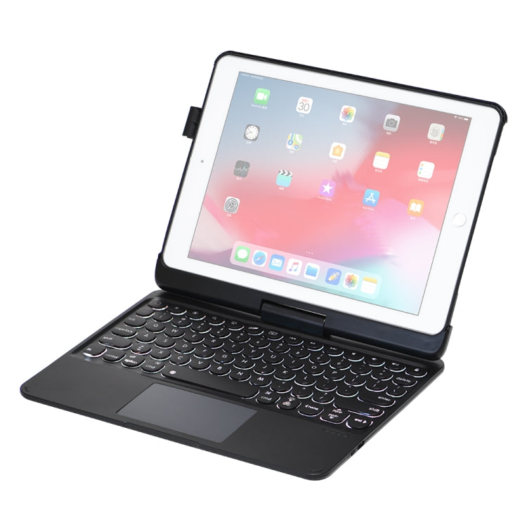 Q5 For iPad 2017 & 2018 / Pro 9.7 / Air 2 / Air Rotating Colorful Glowing Plastic Dot Bluetooth Keyboard