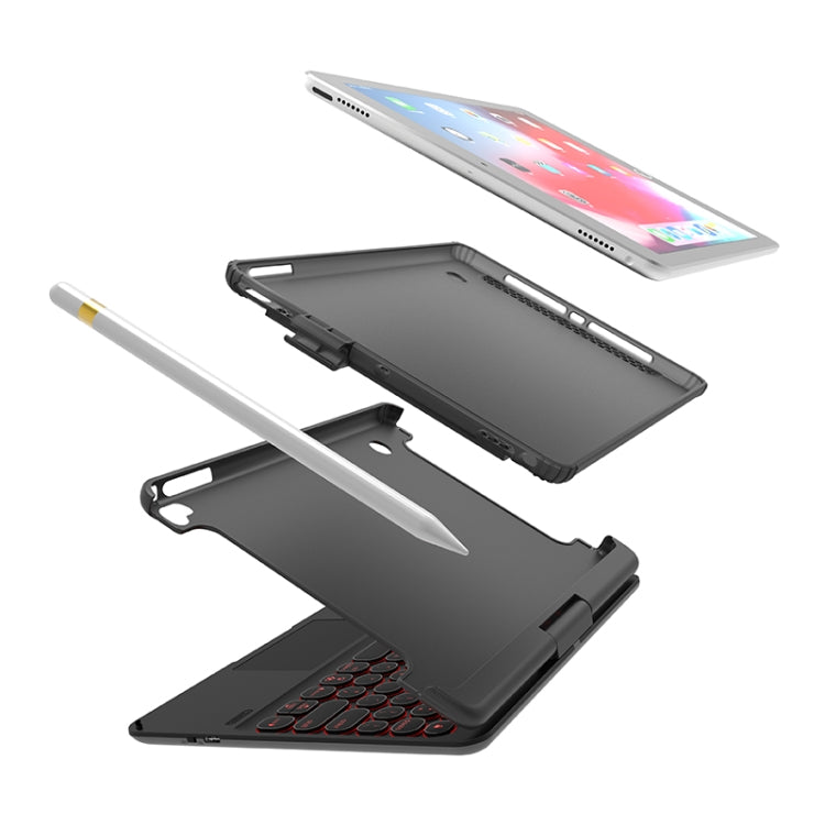 Q5 For iPad 2017 & 2018 / Pro 9.7 / Air 2 / Air Rotating Colorful Glowing Plastic Dot Bluetooth Keyboard