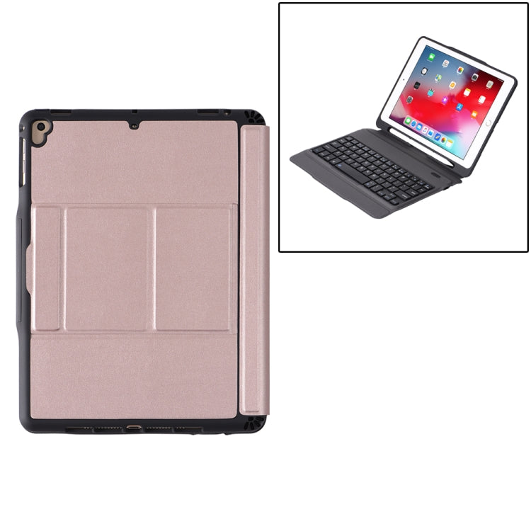 T-203 For iPad 2017 & 2018 / Pro 9.7 / Air 2 / Air Detachable Ultra-thin Bluetooth Keyboard Tablet Case with Holder & Pen Slot