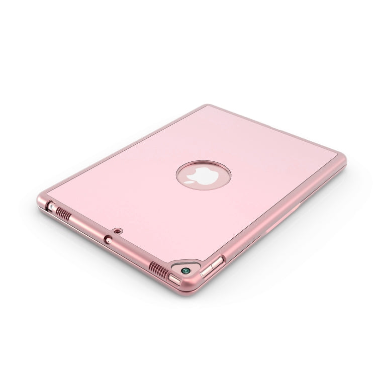 F102S For iPad 10.2 inch Aluminum Alloy Colorful Backlit Bluetooth Keyboard + Tablet Case
