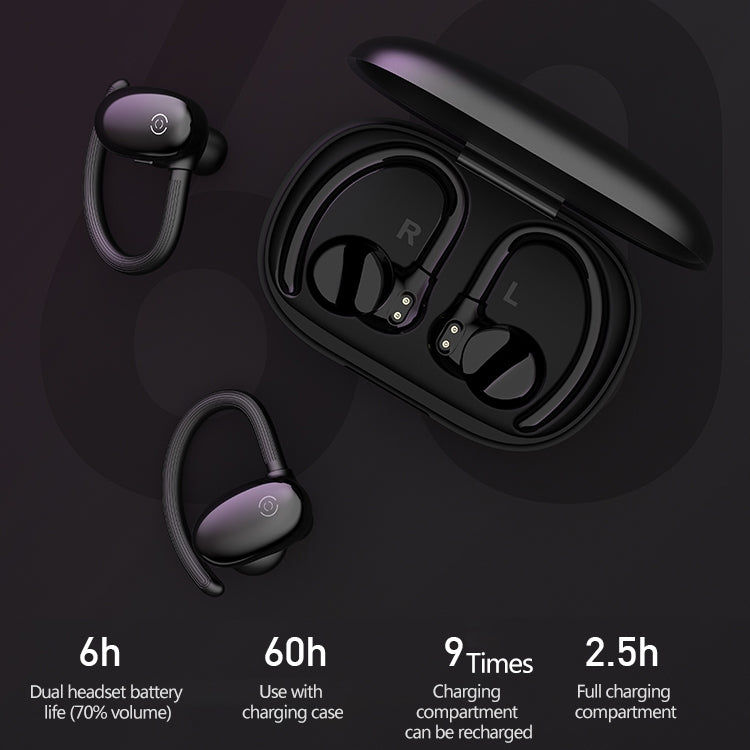 MOMAX BT3 JOYFIT Bluetooth 5.0 TWS Small Shell True Wireless Sports Bluetooth Earphone(Black)