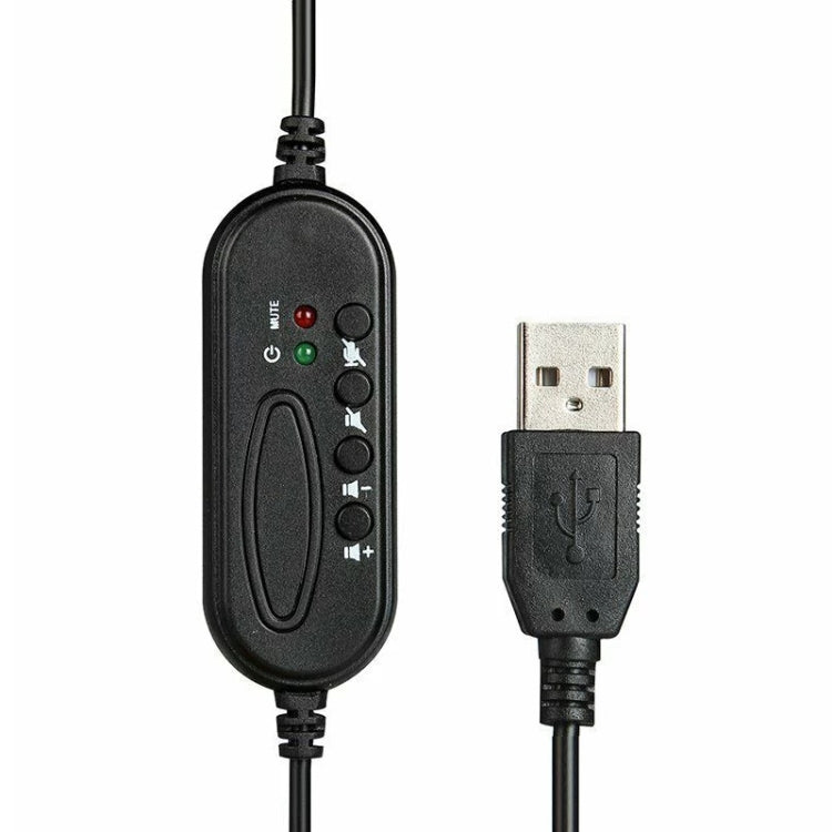 101U USB Interface Telephone Traffic Single-wire Wire-controlled Headset with 300-degree Rotatable Microphone