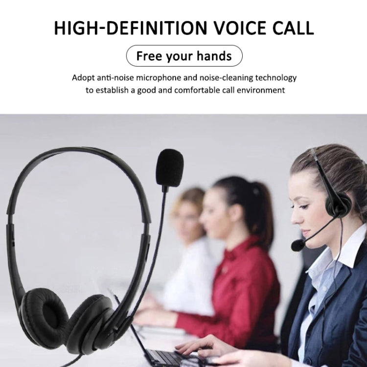 101U USB Interface Telephone Traffic Single-wire Wire-controlled Headset with 300-degree Rotatable Microphone