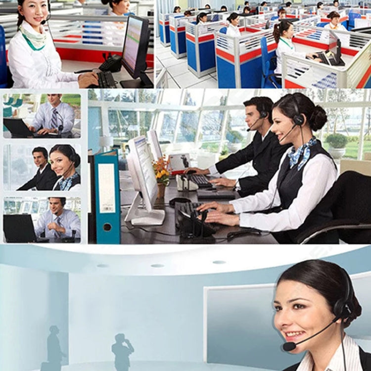 101U USB Interface Telephone Traffic Single-wire Wire-controlled Headset with 300-degree Rotatable Microphone