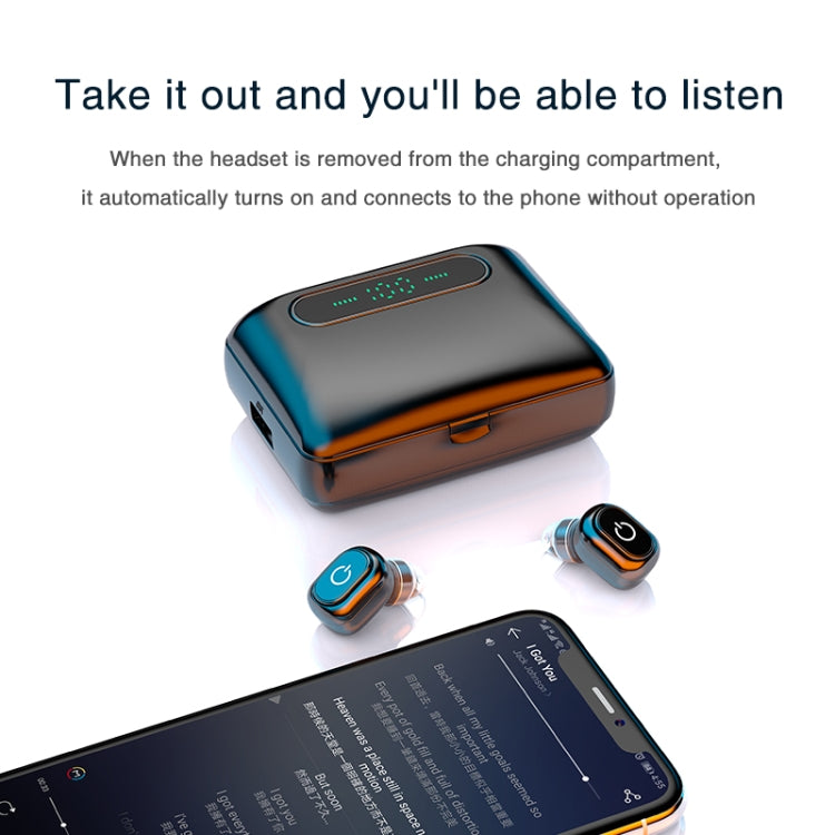 H60 LED Digital Display Stereo Bluetooth 5.0 Earphone with Charging Box