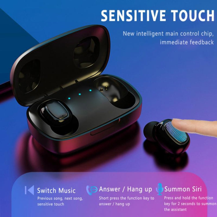 T10 TWS Bluetooth 5.0 Touch Wireless Bluetooth Earphone with Magnetic Attraction Charging Box & LED Display, Support Siri & HD Call