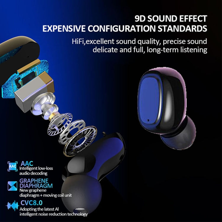 T10 TWS Bluetooth 5.0 Touch Wireless Bluetooth Earphone with Magnetic Attraction Charging Box & LED Display, Support Siri & HD Call