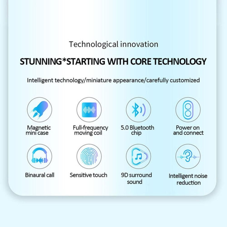 T10 TWS Bluetooth 5.0 Touch Wireless Bluetooth Earphone with Magnetic Attraction Charging Box & LED Display, Support Siri & HD Call