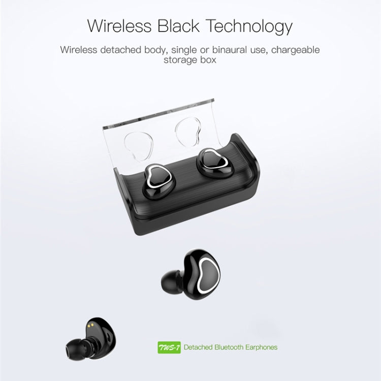 TWS-7 Plus Bluetooth 5.0 TWS Mini Binaural Invisible Wireless Sports Bluetooth Earphone with Charging Box