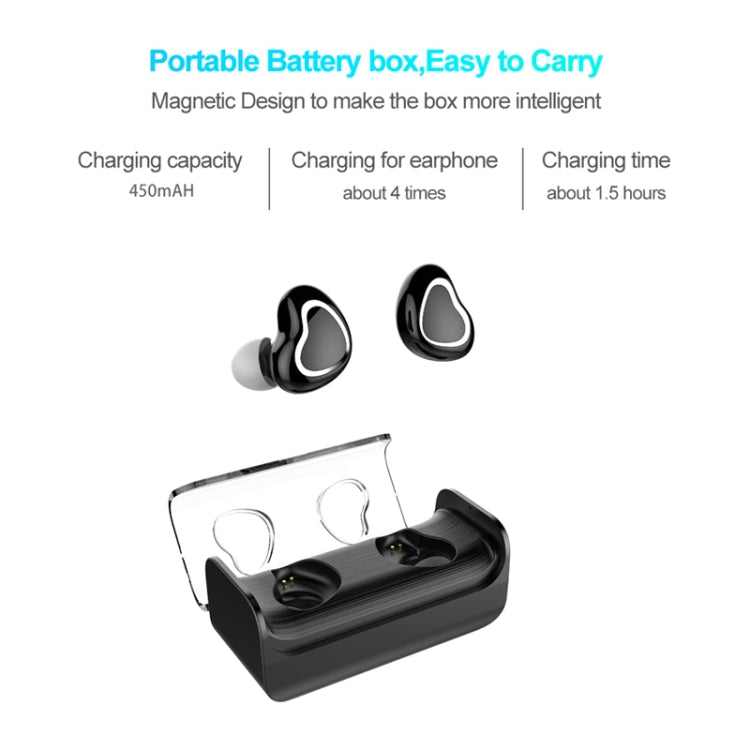 TWS-7 Plus Bluetooth 5.0 TWS Mini Binaural Invisible Wireless Sports Bluetooth Earphone with Charging Box