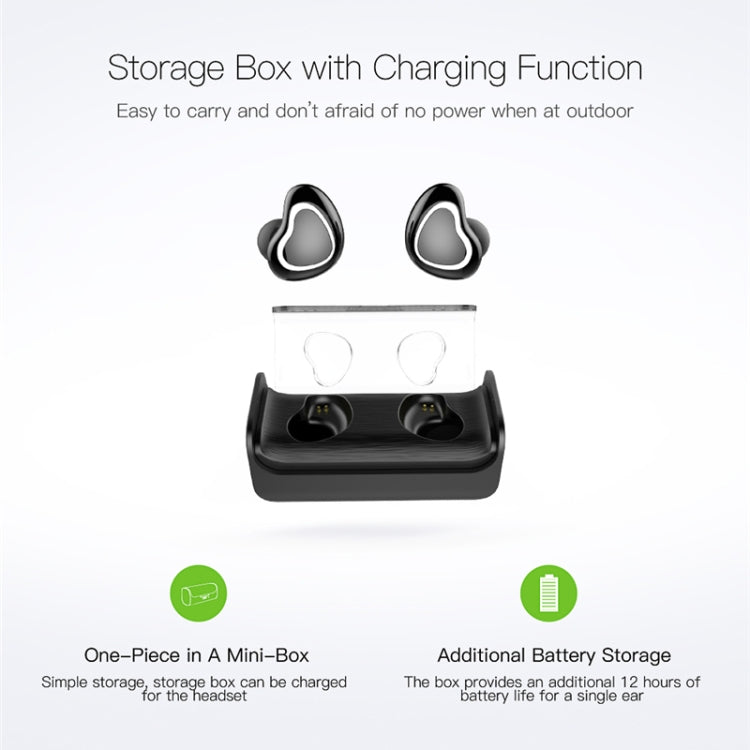 TWS-7 Plus Bluetooth 5.0 TWS Mini Binaural Invisible Wireless Sports Bluetooth Earphone with Charging Box