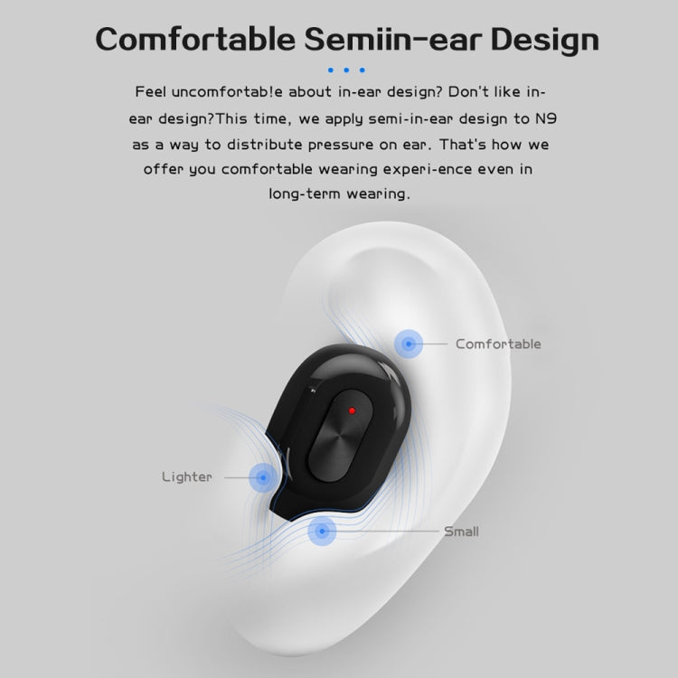 TWS-N9 Bluetooth 5.0 Mini Binaural True Wireless Stereo Sports Bluetooth Earphone with Charging Box