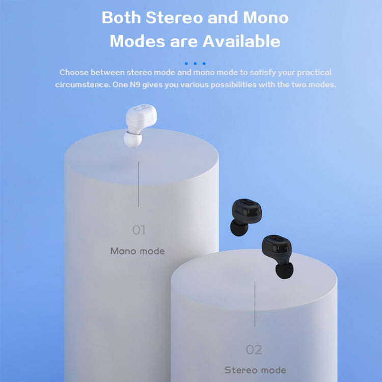 TWS-N9 Bluetooth 5.0 Mini Binaural True Wireless Stereo Sports Bluetooth Earphone with Charging Box