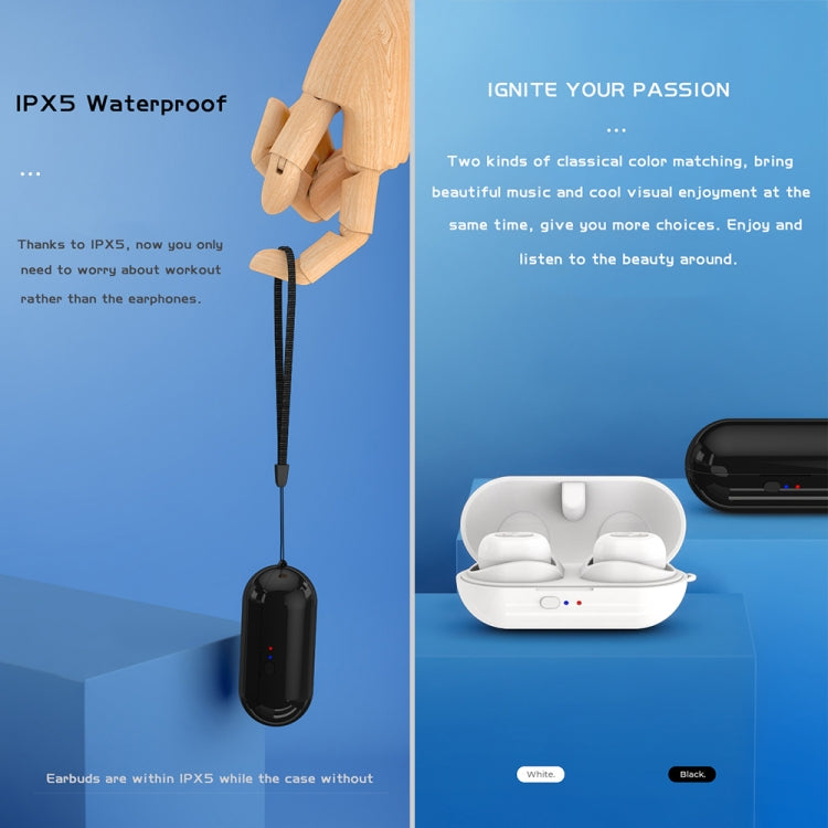 TWS-N9 Bluetooth 5.0 Mini Binaural True Wireless Stereo Sports Bluetooth Earphone with Charging Box