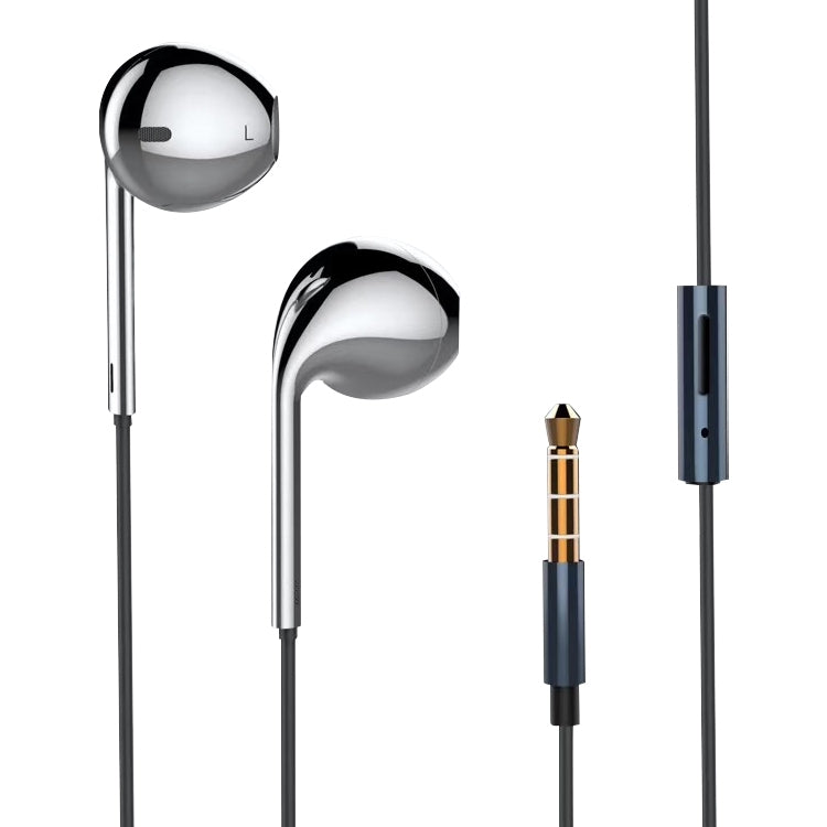 3.5mm Plug In-Ear Wired Stereo Metal Earphone with Mic