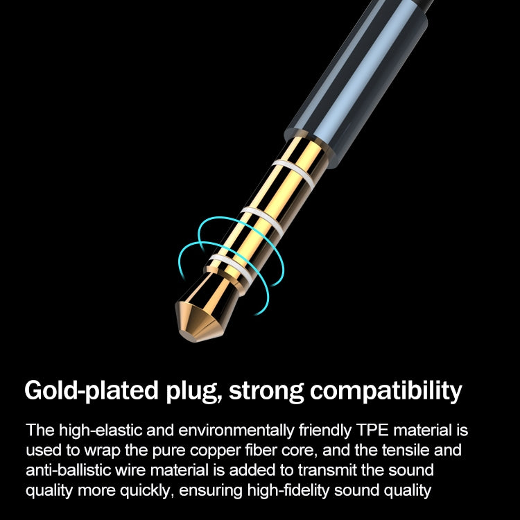 3.5mm Plug In-Ear Wired Stereo Metal Earphone with Mic