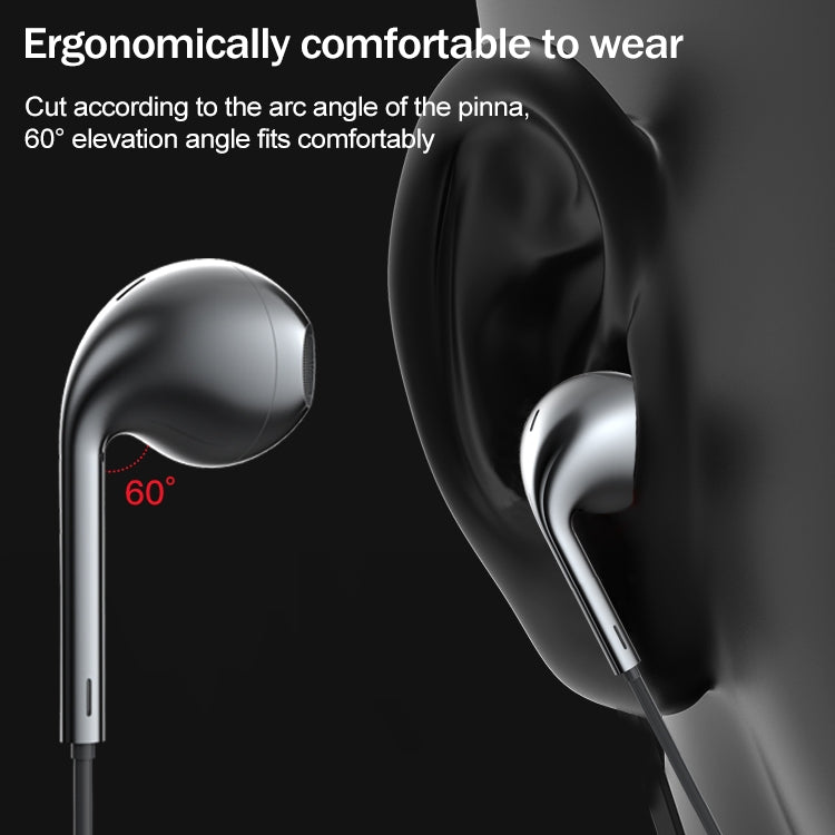 3.5mm Plug In-Ear Wired Stereo Metal Earphone with Mic