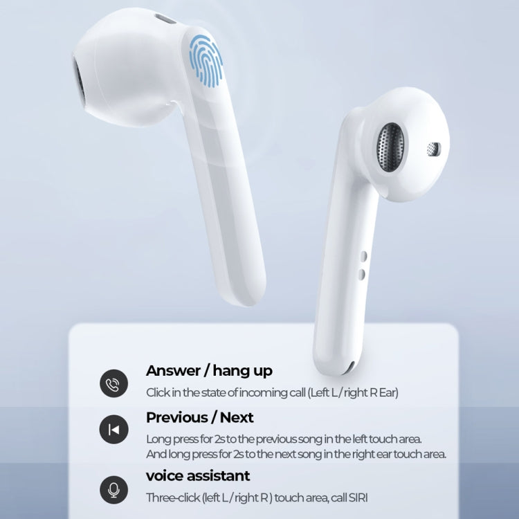JOYROOM JR-T09 Bluetooth 5.0 Ture Wireless TWS Semi-in-ear Bluetooth Earphone with Charging Box