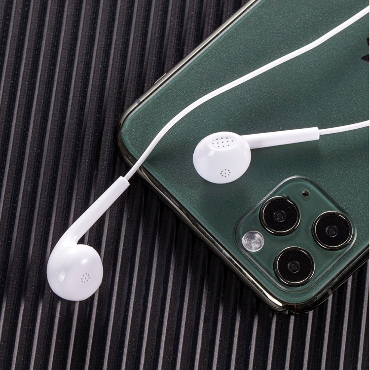 KIVEE KV-MT37 3.5mm Jack Wire-controlled Wired Music Earphone, Supports Calls, Cable Length: 1.2m (White)