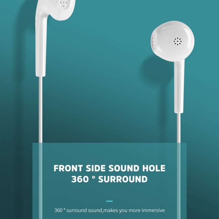 KIVEE KV-MT37 3.5mm Jack Wire-controlled Wired Music Earphone, Supports Calls, Cable Length: 1.2m (White)