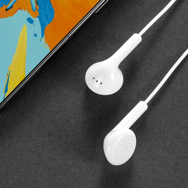 KIVEE KV-MT39 3.5mm Jack Wire-controlled Wired Music Earphone, Supports Calls, Cable Length: 1.2m (White)