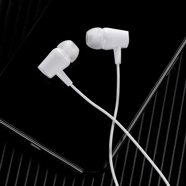 KIVEE KV-MT50 3.5mm Jack Wire-controlled Wired Music Earphone, Supports Calls, Cable Length: 1.2m (White)
