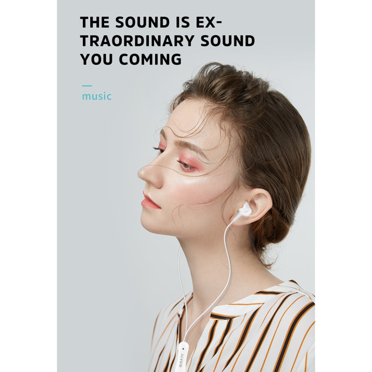 KIVEE KV-MT50 3.5mm Jack Wire-controlled Wired Music Earphone, Supports Calls, Cable Length: 1.2m (White)