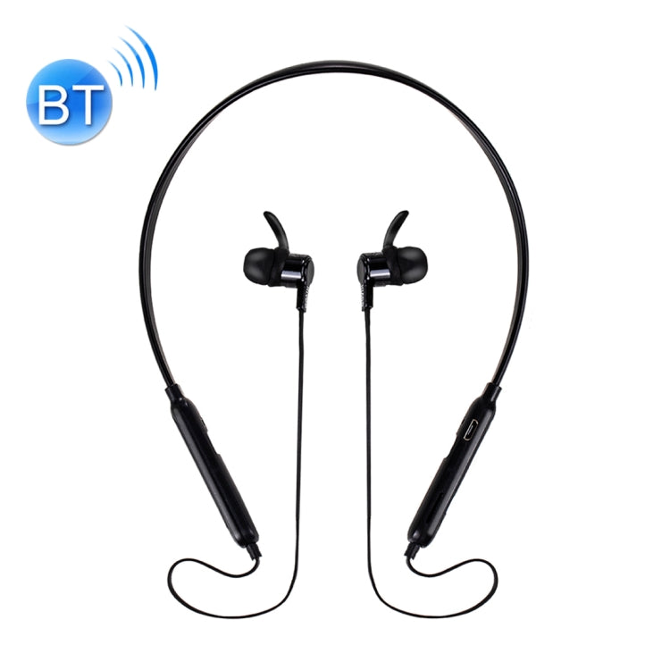 KIVEE KV-TW33 Bluetooth 5.0 Neck Hanging Bluetooth Earphone, Support Call & TF Card (Black)