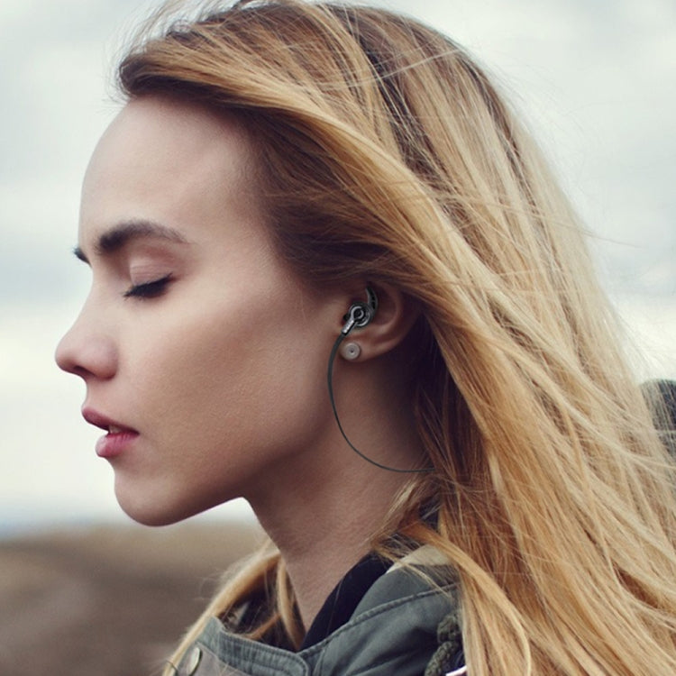 KIVEE KV-TW33 Bluetooth 5.0 Neck Hanging Bluetooth Earphone, Support Call & TF Card (Black)
